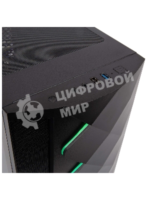 Компьютерный корпус Hiper DCB черный без БП ATX 1x120mm 1x140mm 1xUSB2.0 1xUSB3.0 audio bott PSU