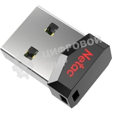 Флешка USB Netac UM81 (NT03UM81N-008G-20BK), 8Gb, USB 2.0, R/W 30/10, черный/красный