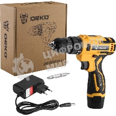 Дрель-шуруповерт Deko ZKCD80FU-Li, 8 В, 2 Ач, 18 Нм, щеточный