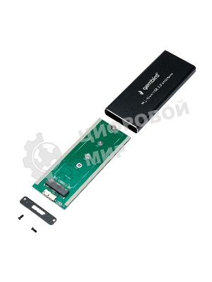 Внешний корпус Gembird EEM2-SATA-1 USB 3.0 для M2 SATA порт MicroB, металл, черный