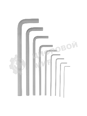 Набор ключей имбусовых Сибртех HEX, 1,5-10 мм, CrV, 9 шт., удлиненные