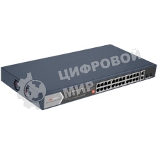 Коммутатор Hikvision DS-3E0528HP-E 26G 2SFP 20PoE+ 370W неуправляемый