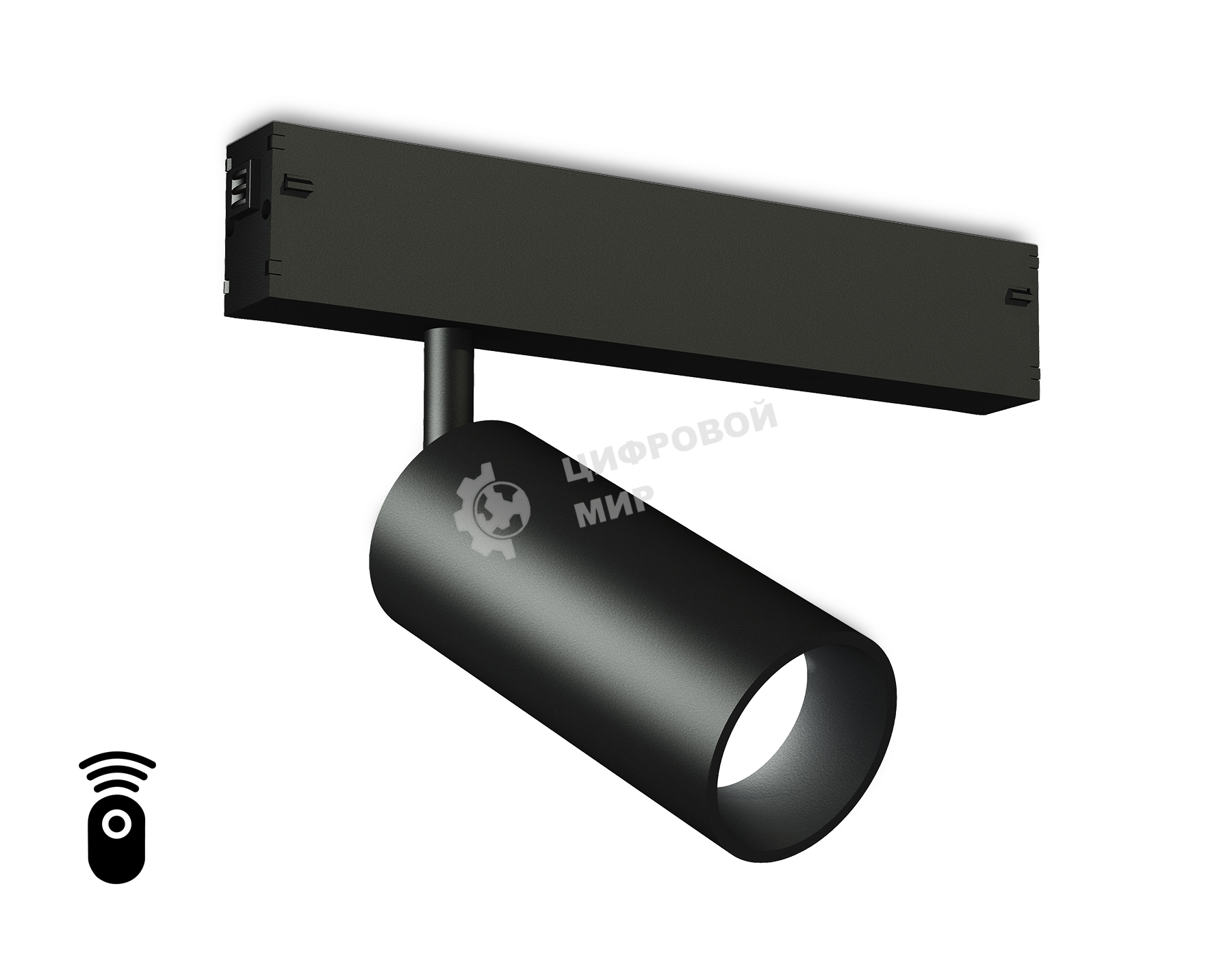 Управляемый светодиодный светильник для шинопровода Magnetic Ambrella light GL1212 BK черный IP20 12W 3000K-6400K 220V 36° D45*100 (Без ПДУ)
