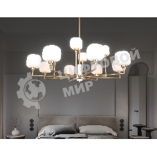 Люстра Ambrella light LH53019/12 BS/FR латунь/белый матовый G9*12 max 40W D910*680