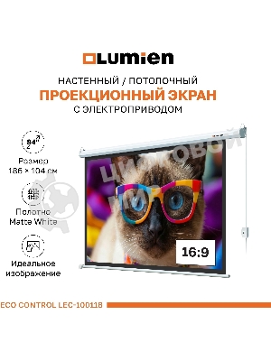 Экран с электроприводом Lumien LEC-100118 Eco Control 137x192 см (раб. область 104х186 см) (84