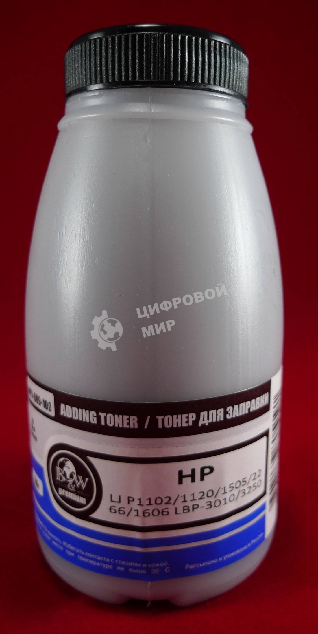Тонер HP LJ P1102/1120/1505/22/66/1606 LBP-3010/3250 (фл.100г) B&W Premium фас России