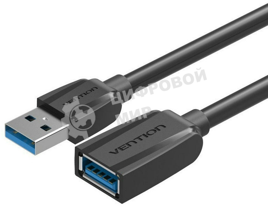 Кабель-удлинитель Vention USB 3.0 AM/AF - 1м Black Edition
