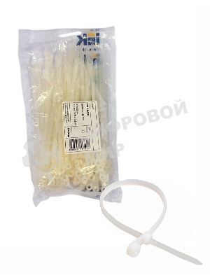 Хомут кабельный IEK UHH40-4-150-100 3.5х150 нейл. белый с отвер. для креп. ХОК (уп. 100 шт)