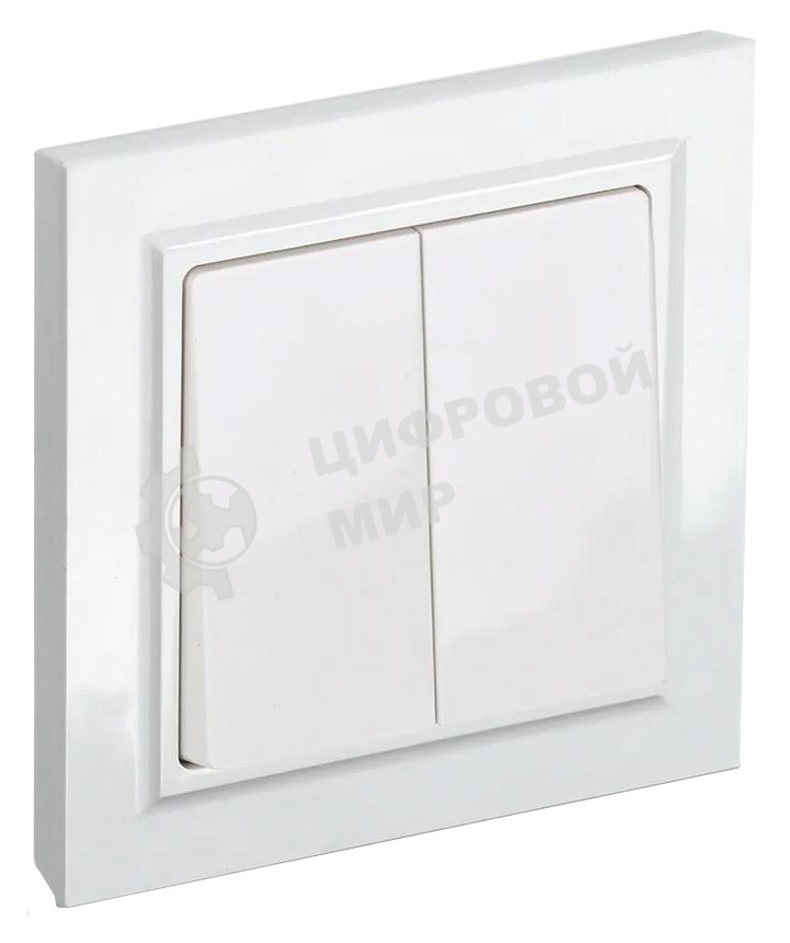 Выключатель 2-кл. IEK BRITE 10А в сб. ВСР10-2-0-БрБ белый