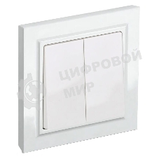 Выключатель 2-кл. IEK BRITE 10А в сб. ВСР10-2-0-БрБ белый