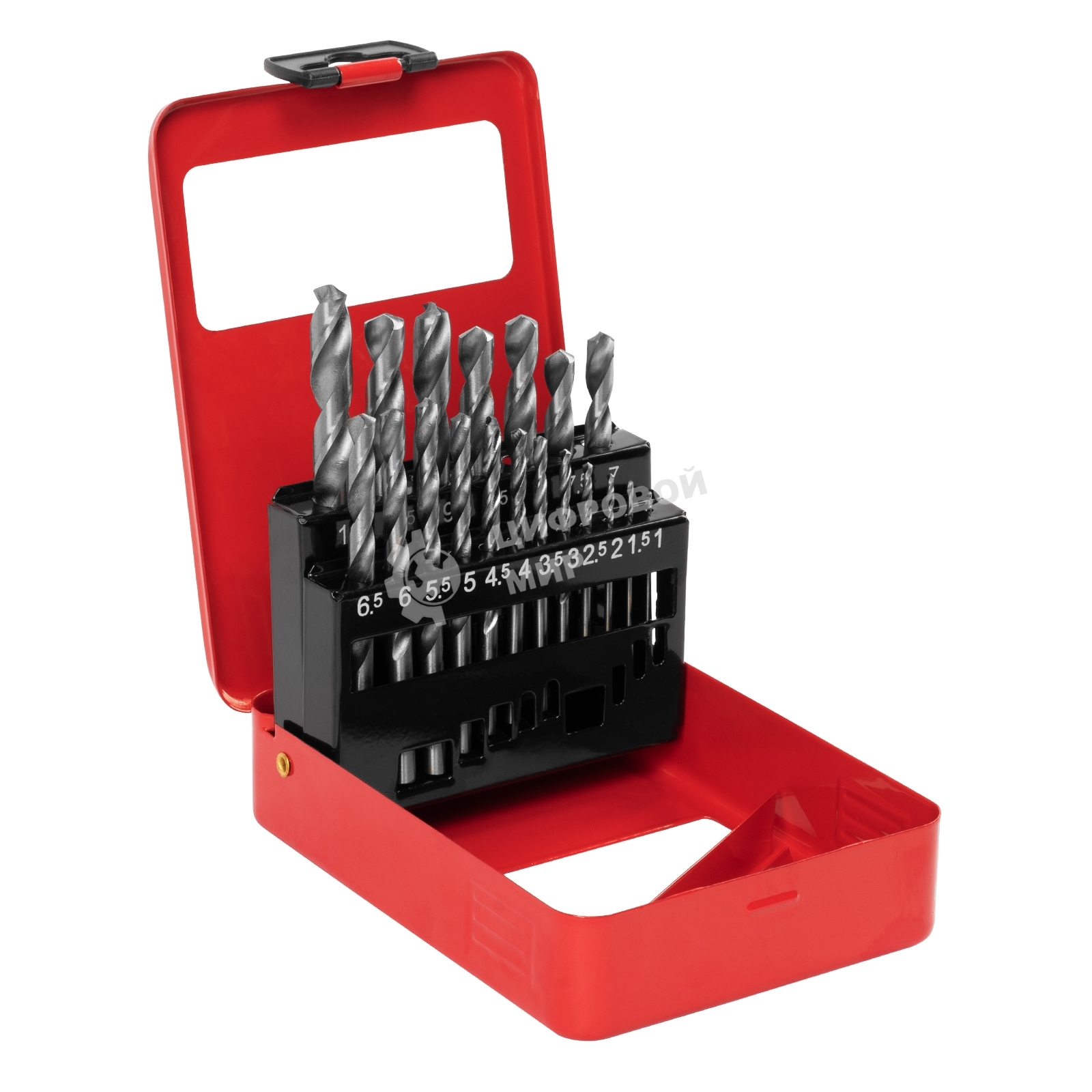 Набор сверл Matrix по металлу 1-10 мм hss 19 шт метал. коробка цил. хвостовик