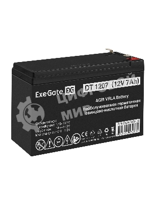 Аккумуляторная батарея ExeGate DT 1207 (12V 7Ah, клеммы F2)