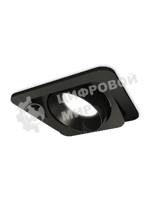 Комплект встраиваемого поворотного светильника Ambrella light XC7659021 SBK/PBK черный песок/черный полированный MR16 GU5.3 (C7659, N7031)