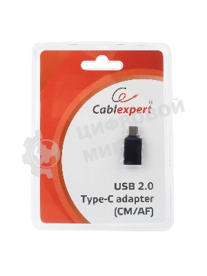 Переходник Cablexpert Переходник USB, USB Type-C/USB 2.0F, пакет (A-USB2-CMAF-01)