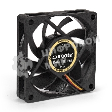 Вентилятор для корпуса ExeGate EX07015H3PM черный, 70 мм, 3000 об/мин, 26 дБ, 3 pin