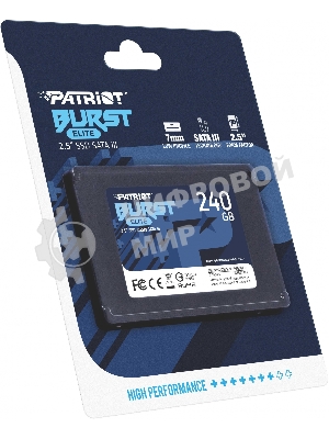 Накопитель SSD Patriot Burst Elite, 240Gb, SATA, 2.5