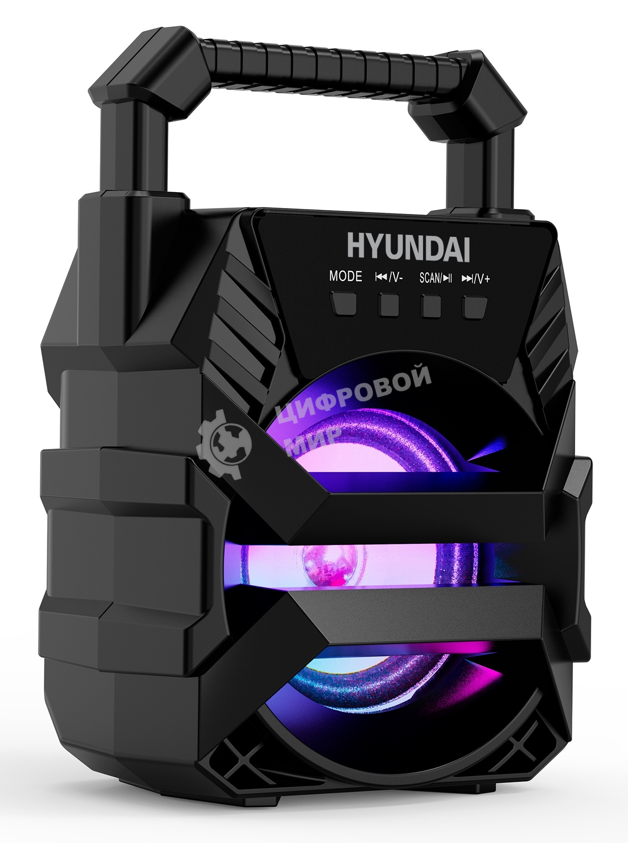 Колонка портативная Hyundai H-PS1000 черный 9 Вт 1.0 BT/USB 10м 500mAh