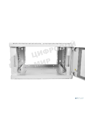 Шкаф настенный ЦМО ШРН-12.650 12U 600x650мм пер.дв.стекл несъемные бок.пан. 50кг серый