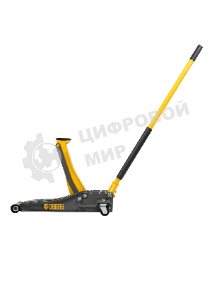 Домкрат гидравлический подкатной Denzel 3 т, 75-500 мм, быстрый подъем, низкий подхват, проф.