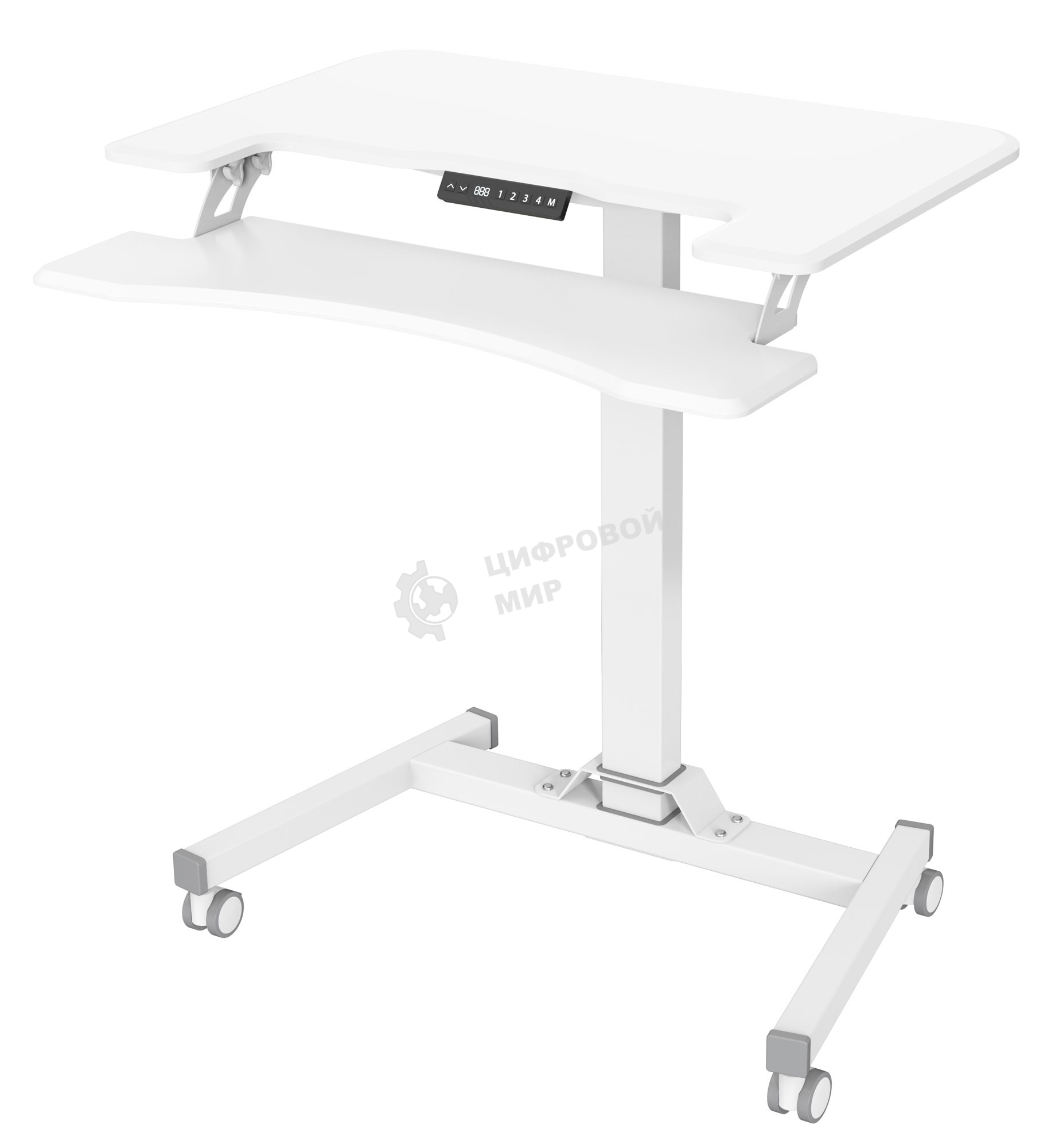 Стол для ноутбука Cactus VM-FDE103 столешница МДФ белый 91.5x56x123см (CS-FDE103WWT)
