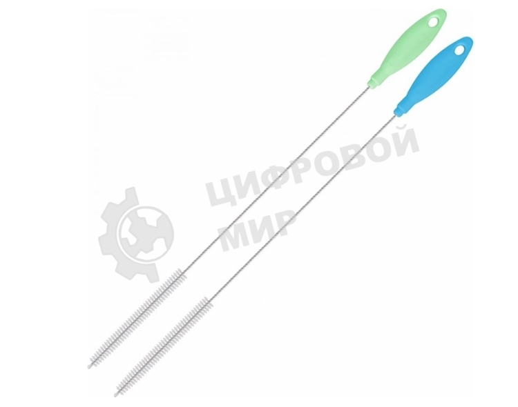 Щетка-ершик длинная для чистки трубки капучинатора, синий зеленый