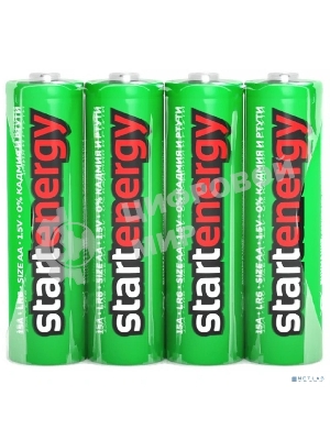 Батарейки СТАРТ R6-SH4 - 60/1200, AA, 4 шт. в шринке со стикером