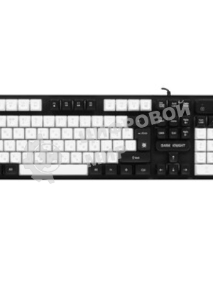 Клавиатура проводная Defender Dark Knight R GK-077, USB, черный/белый