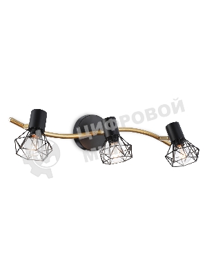 Светильник Ambrella light TR8657/3 BK/GD черный/золото E14/3 max 60W 550*100*185