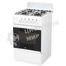 Газовая плита Flama RG 24011 W белый, конфорок 4 шт, духовка 50 л, 50 см x 85 см x 60 см