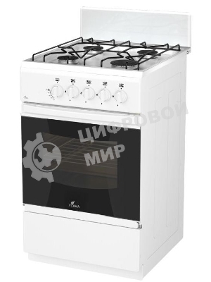 Газовая плита Flama RG 24011 W белый, конфорок 4 шт, духовка 50 л, 50 см x 85 см x 60 см