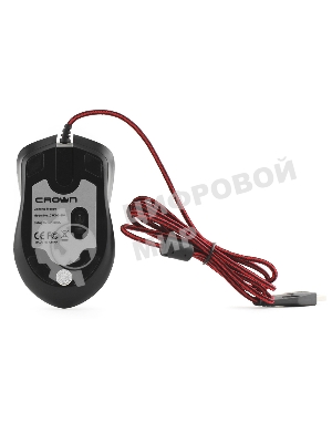 Мышь проводная Crown Gaming CMXG-804 черный, 2000 dpi, USB, кнопки - 9