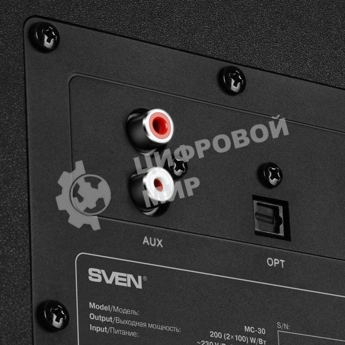Акустическая система SVEN АС MC-30, черный (200 Вт, Bluetooth, пульт, Optical)