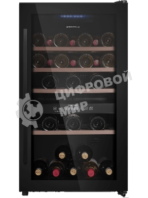 Винный шкаф Maunfeld MFWC-124D49 черный, 116 л, 2 отсека, 49 бут., класс G