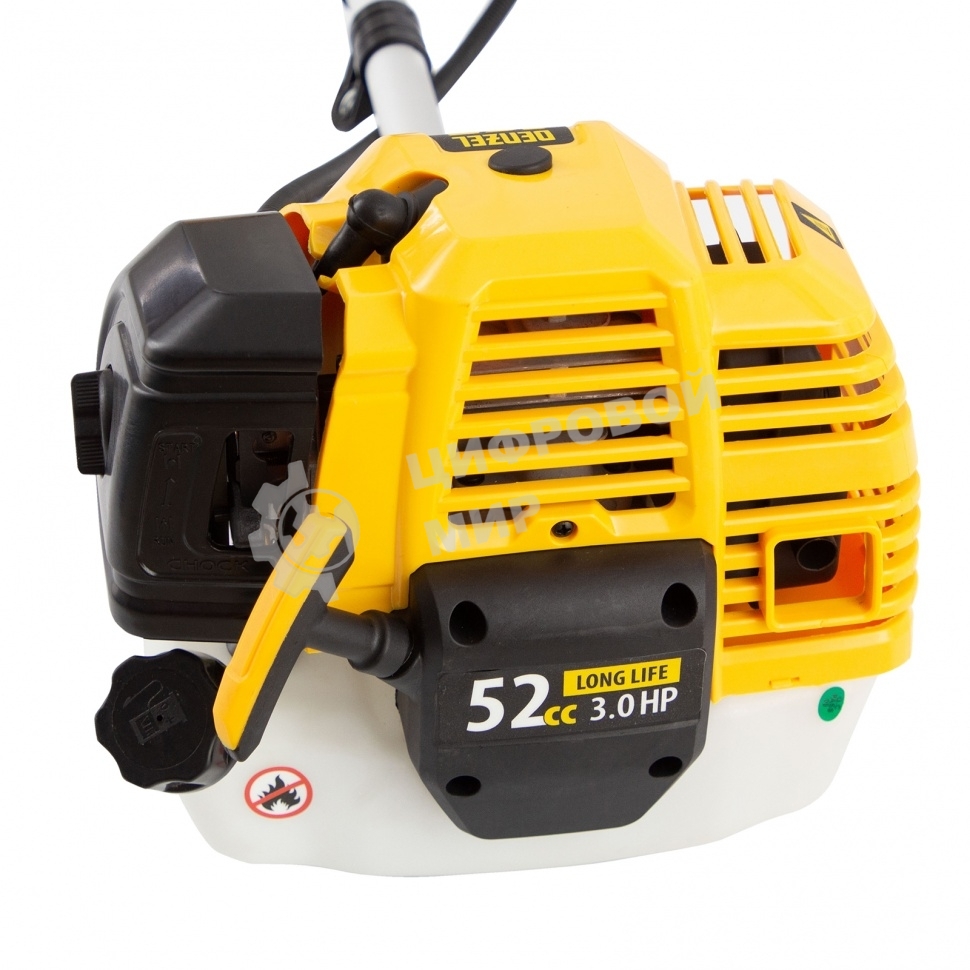 Триммер Denzel DT 52S бензиновый 52см3 3 лс. разъемная штанга состоит из 2 частей