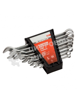 Набор ключей комбинированных Matrix 6 - 19 мм, 8 шт., CrV, матовый хром