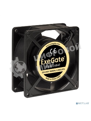 Вентилятор для корпуса ExeGate EX09225BAT черный, 92 мм, 2500 об/мин, 32 дБ