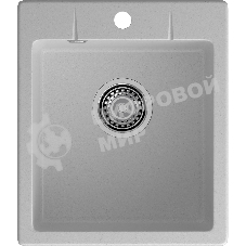 Мойка GRANFEST URBAN 242 1-чаша 420x490мм, монтаж: врезной, материал: кварц, серый