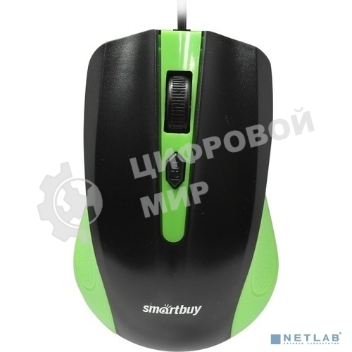 Мышь проводная Smartbuy ONE 352 зелено-черная SBM-352-GK