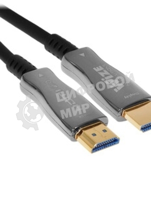 Кабель HDMI Wize AOC-HM-HM-10M оптический, 10 м, 4K/60HZ 4:4:4, v.2.0, ARC, 19M/19M, HDCP 2.2, Ethernet, черный, коробка