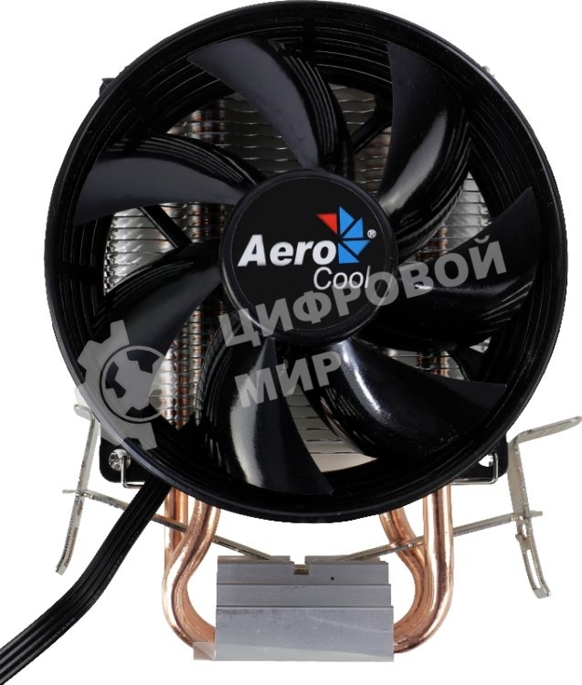 Кулер для процессора AeroCool/Formula Verkho 2 серебристый, 90 мм, алюминий/медь, 2000 об/мин, 25 дБ, 4 pin, 110 Вт, 125 мм