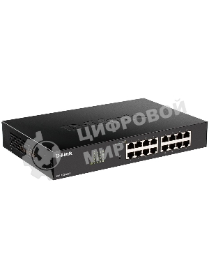 Коммутатор D-Link DGS-1100-16V2/A1A,L2 Smart Switch with 16 10/100/1000Base-T ports8K Mac address, 802.3x Flow Control, 802.3ad Link Aggregation, Port Mirroring, 128 of 802.1Q VLAN, VID range 1-4094, Loopback