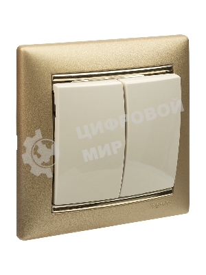 Выключатель Legrand 774305 Valena двухклавишный 10 AX(слоновая кость)
