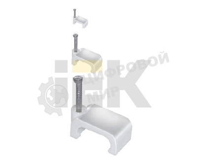 Скоба креп. прям. 10 мм с гвозд. (уп. 100 шт) ИЭК USK21-10-100