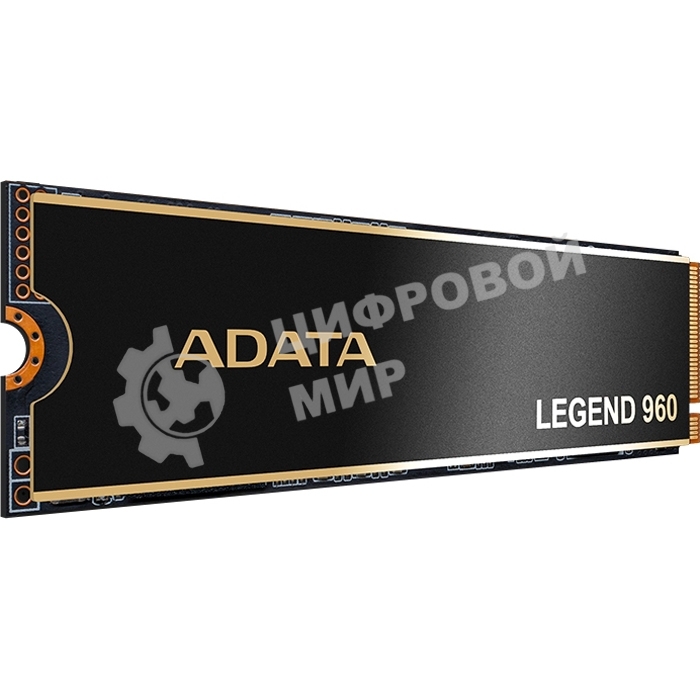 Накопитель SSD ADATA LEGEND 960, 1Tb, PCIe 4.0 x4, M.2 2280, NVMe, R/W 7400/6000, с радиатором