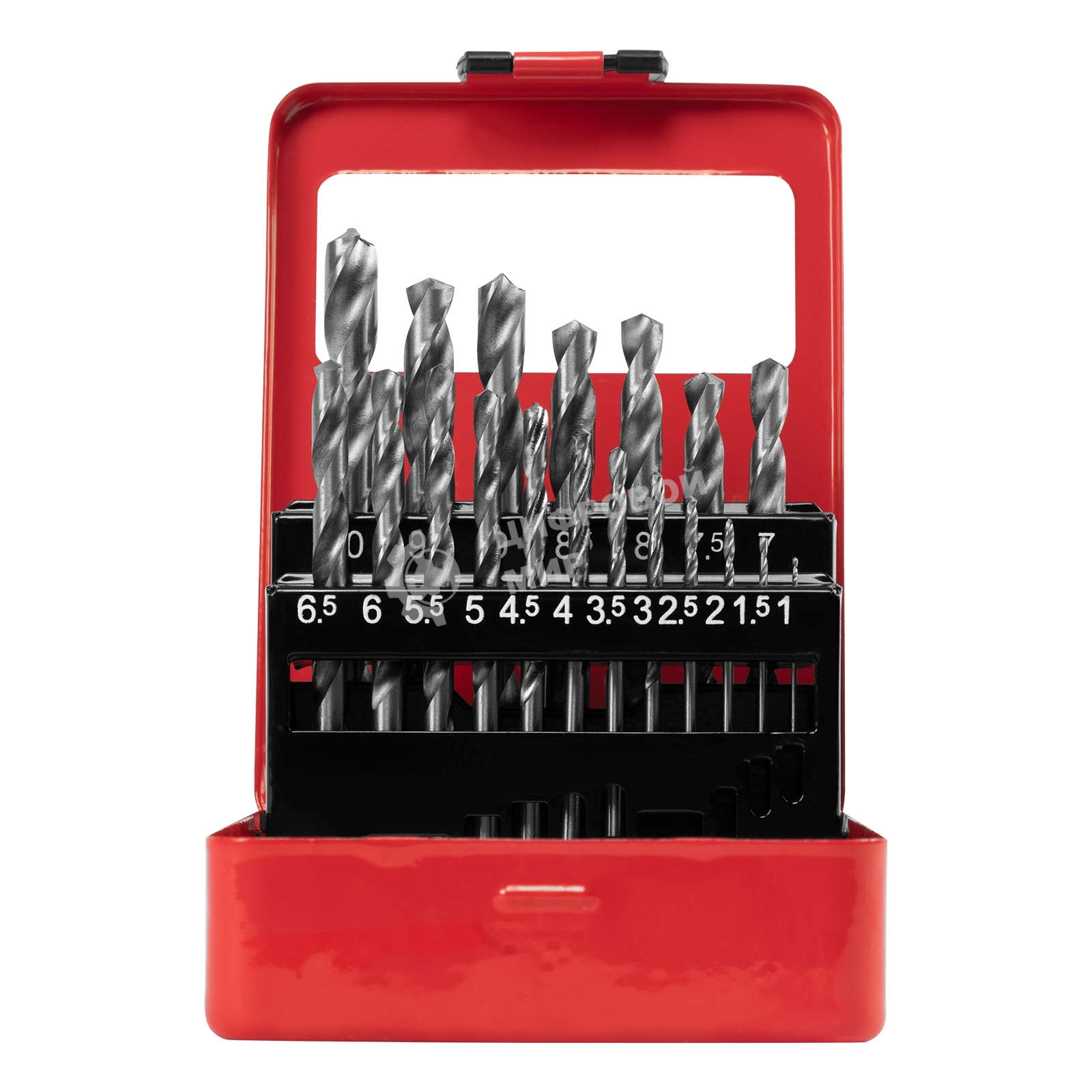 Набор сверл Matrix по металлу 1-10 мм hss 19 шт метал. коробка цил. хвостовик