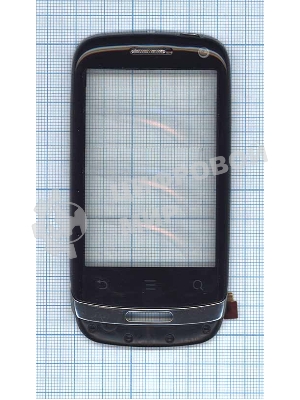 Сенсорное стекло (тачскрин) для Huawei Ideos X3, черное c рамкой