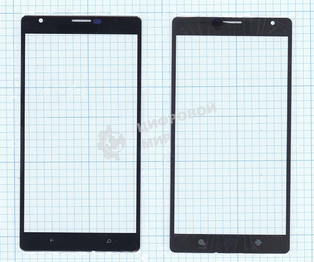 Стекло для Nokia Lumia 1520 черное