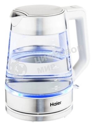 Чайник электрический Haier HK-500 1.7л. 2200Вт серый/белый корпус: стекло/пластик (TD0029955RU)