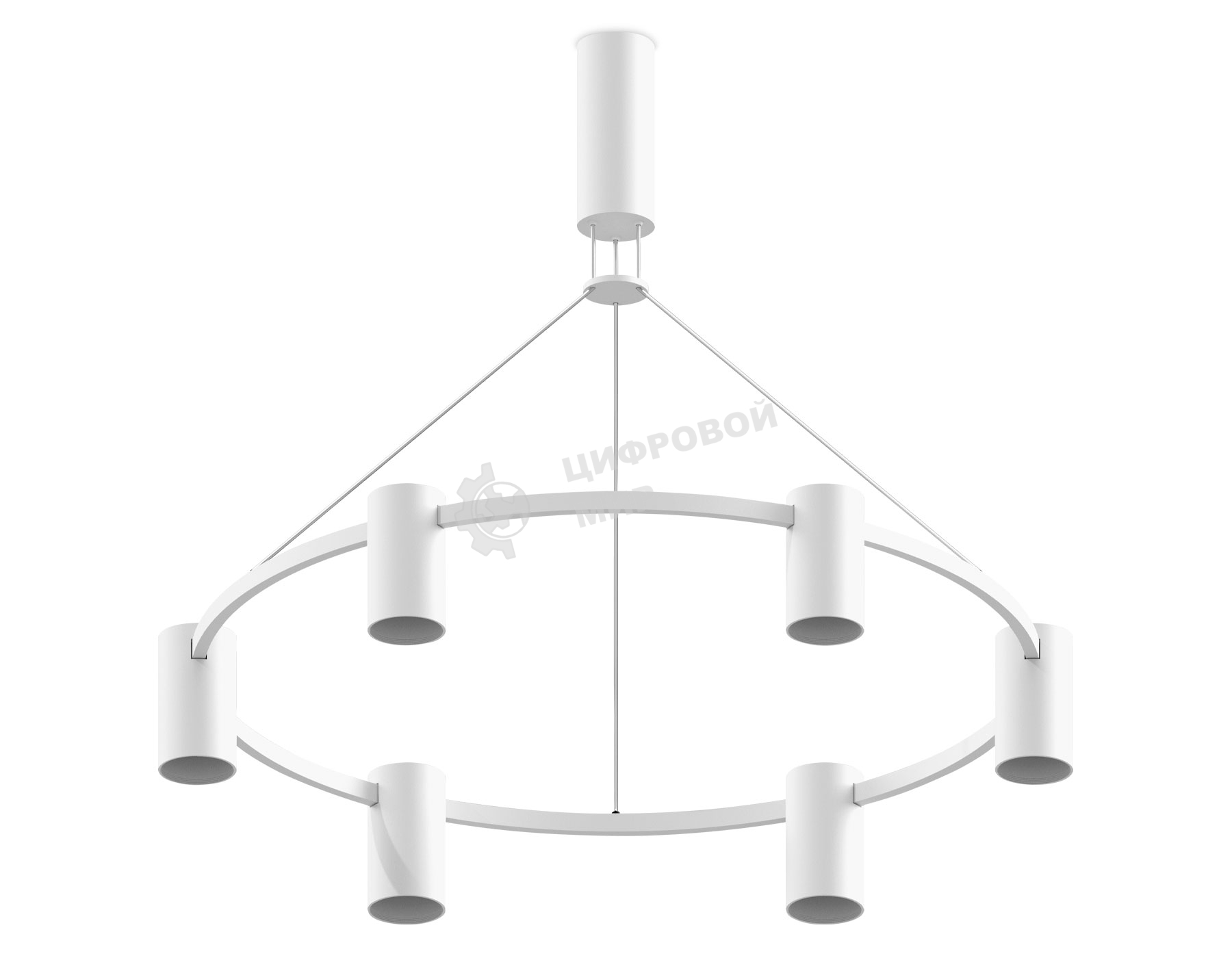 Корпус светильника C9021/6 SWH белый песок D695*1000mm MR16 GU5.3/6