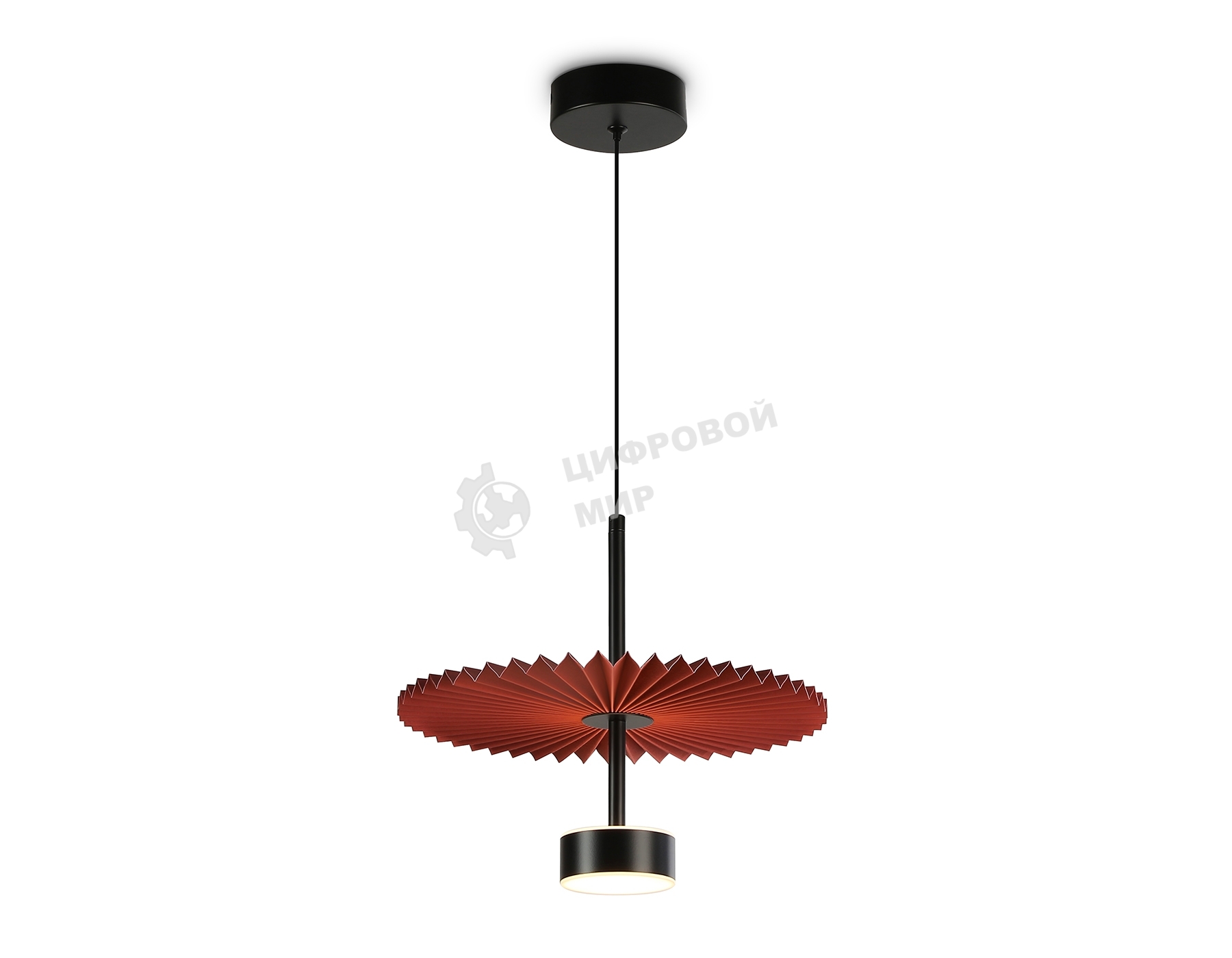 Светильник Ambrella light LH72613 BK/RD черный/красный 6W 3000K D300*260-1770